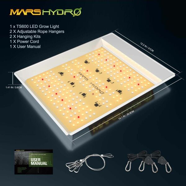Mars Hydro TS600 Full Spektrum 100W Bitki Yetiştirme Ledi