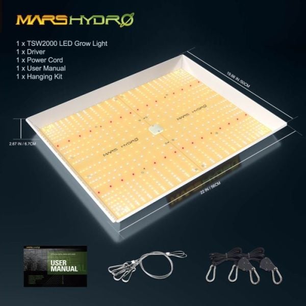 Mars Hydro TSW2000 Full Spektrum 300W Bitki Yetiştirme Ledi