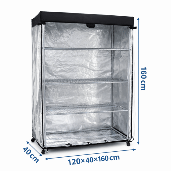 Bitki Yetiştirme Kabini Microgreen Model Raflı Tekerli 120x40x160