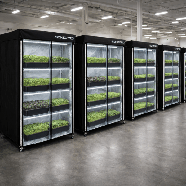 Bitki Yetiştirme Kabini Microgreen Model Raflı Tekerli 120x40x160
